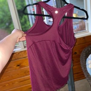 Berry red yogalicious yoga workout tank